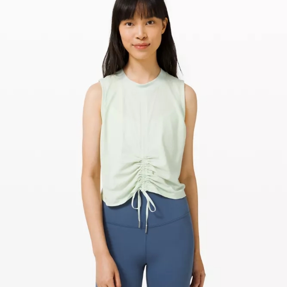 Lululemon Cinch Me Up Front Tank Springtime Light Mint